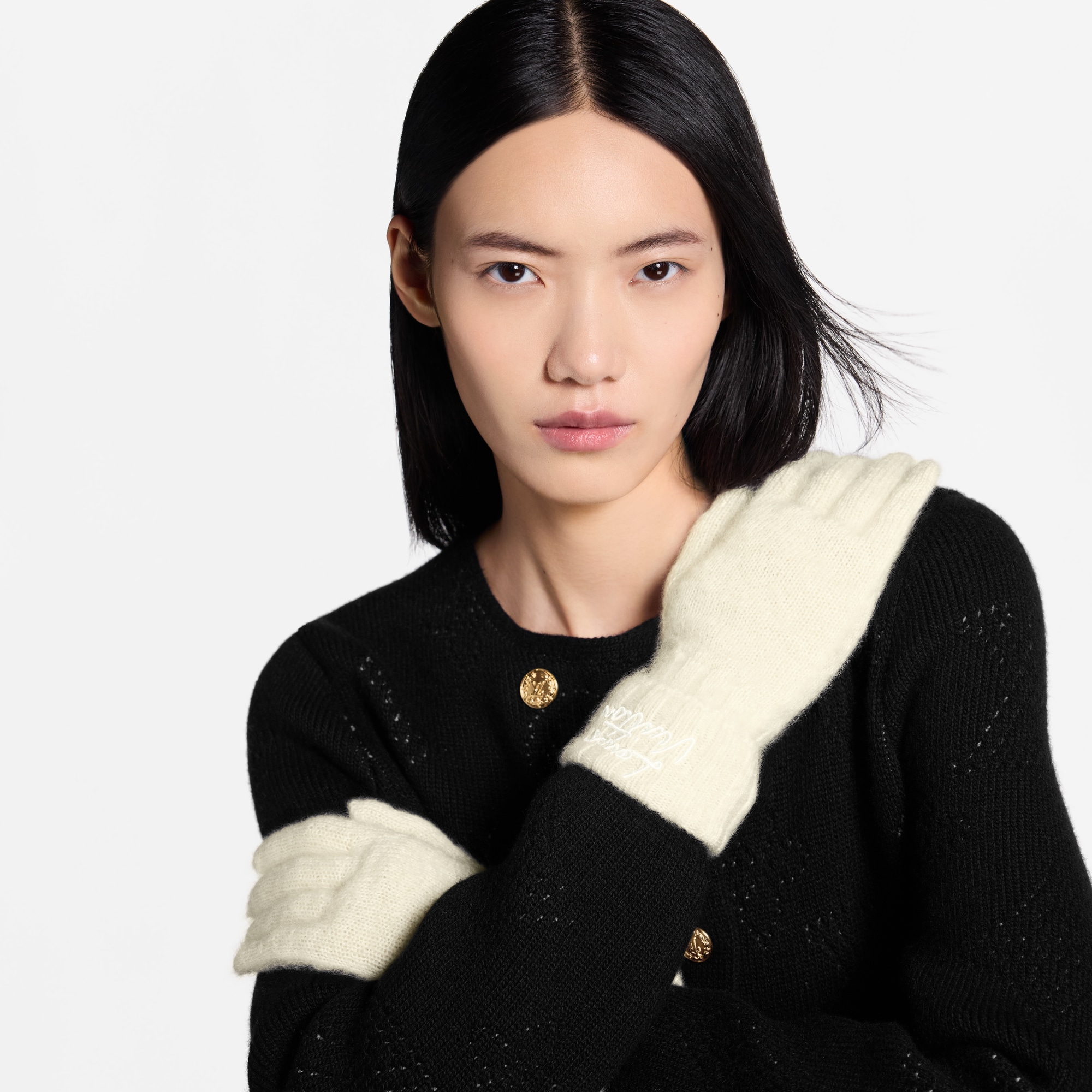 S00 Accessories Hats and Gloves LV Script Gloves | Louis Vuitton ® (Product zoom)