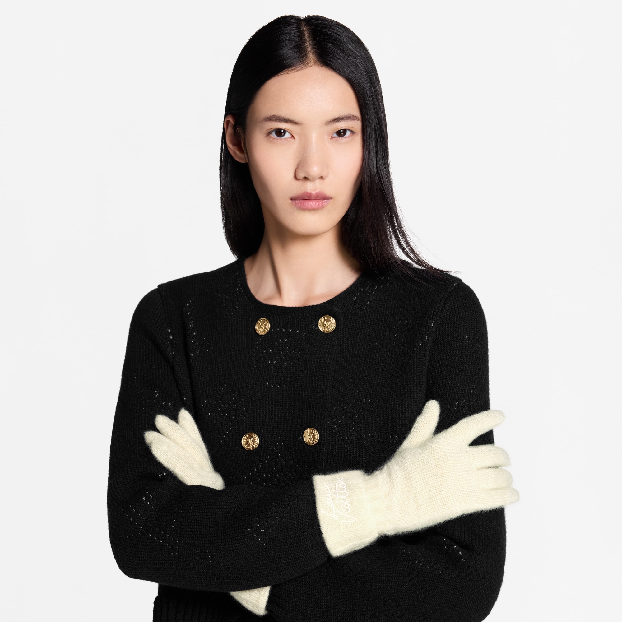 S00 Accessories Hats and Gloves LV Script Gloves | Louis Vuitton ® (Product zoom)