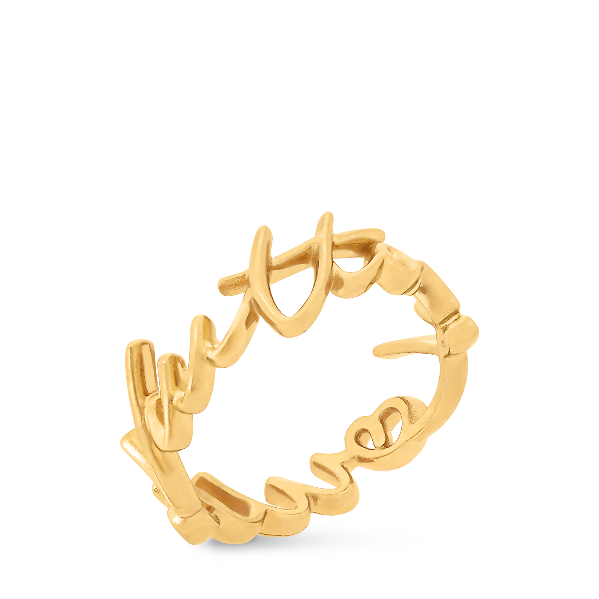 S00 Fashion Jewelry Rings LV Script Ring | Louis Vuitton ® (Product zoom)