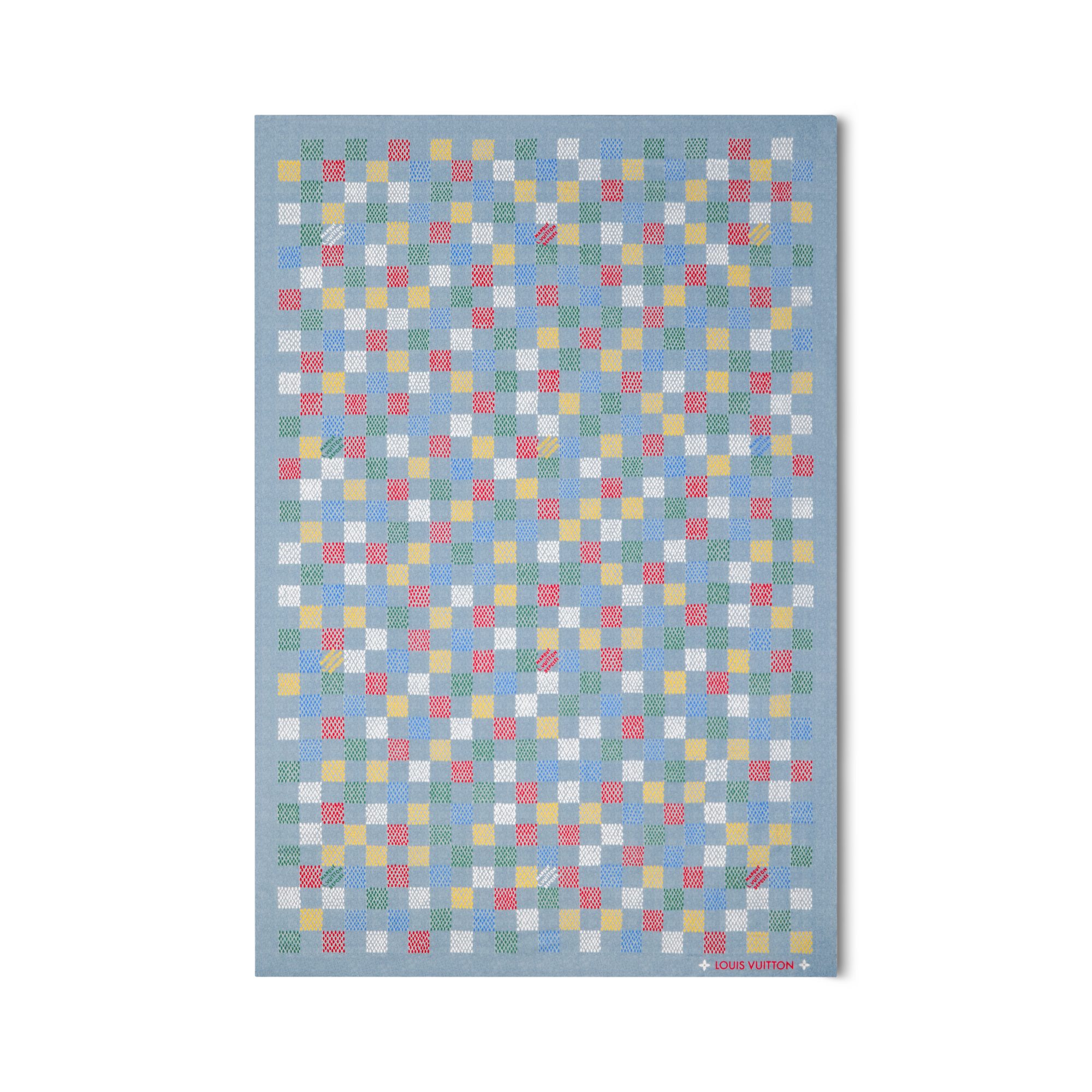 S00 Accessories Scarves LV Vers Damier Denim Stole | Louis Vuitton ® (Product zoom)