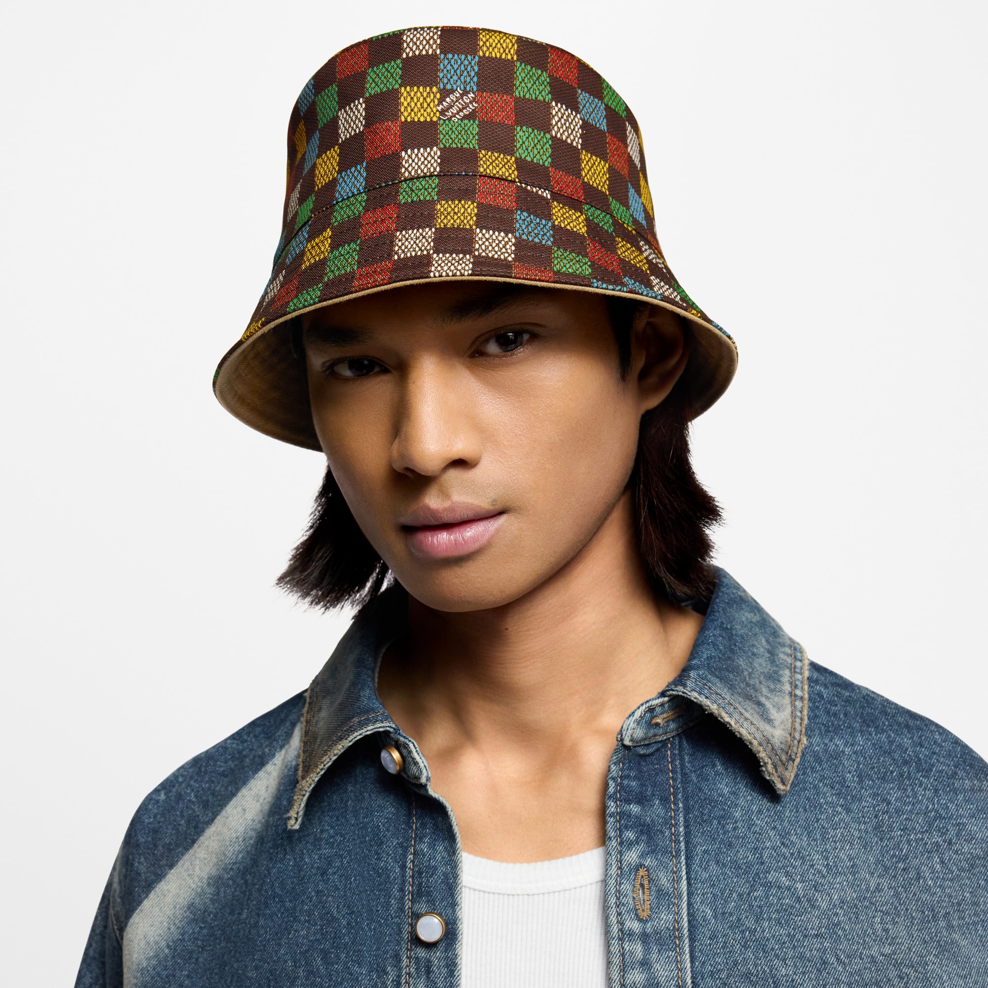 S00 Accessories Hats, Beanies and Gloves LV Vers Damier Reversible Bucket Hat | Louis Vuitton ® (Product zoom)