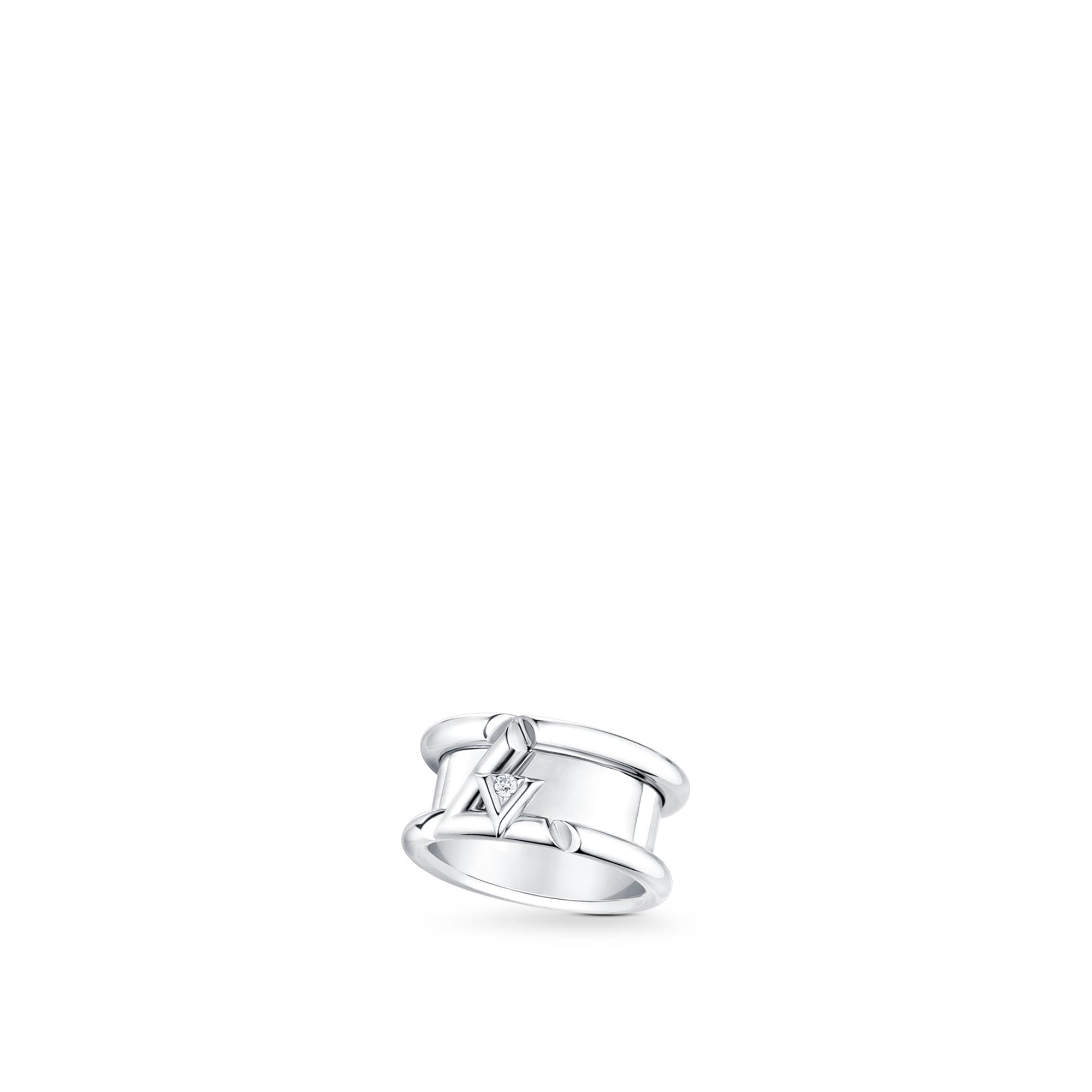  Categories All Fine Jewelry LV Volt One Band Ring, White Gold And Diamond | Louis Vuitton ® (Product zoom)