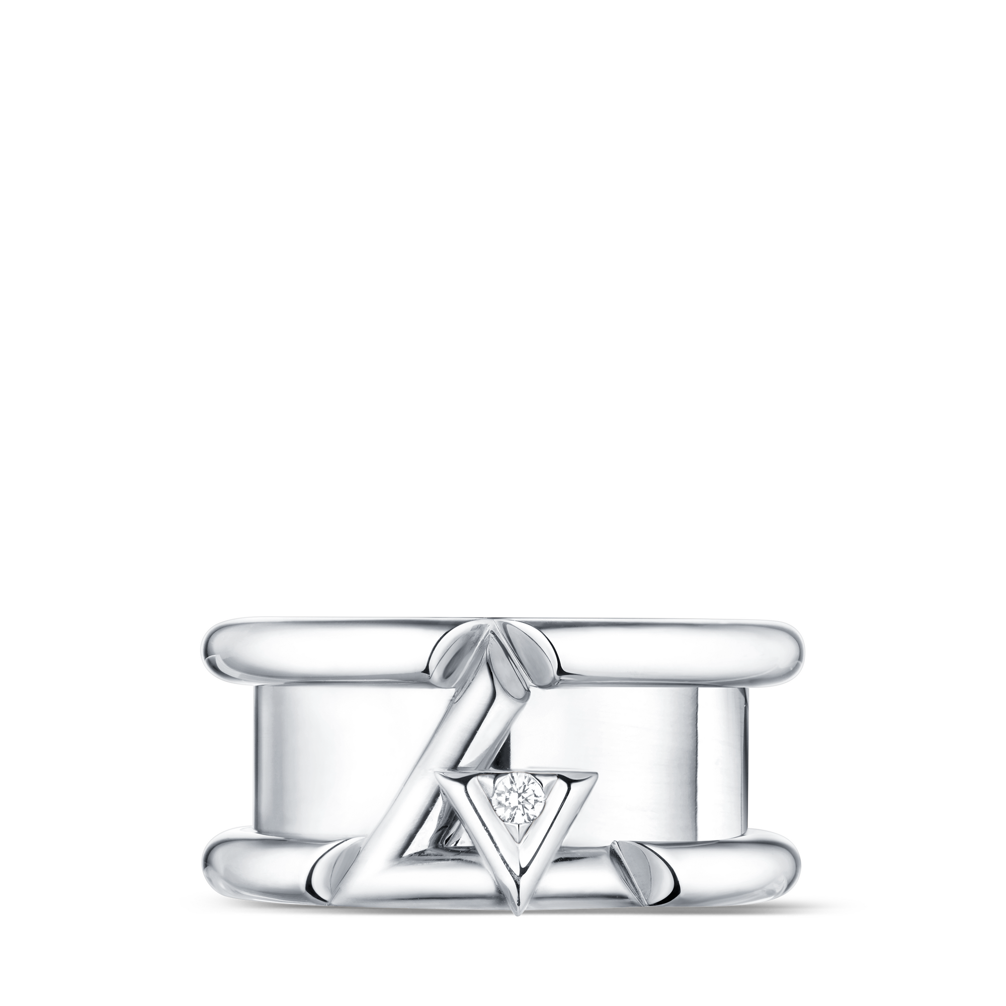 Categories All Fine Jewelry LV Volt One Band Ring, White Gold And Diamond | Louis Vuitton ® (Product zoom)