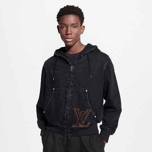 Ready-to-Wear All Ready-to-Wear LV Workwear Hooded Denim Blouson | Louis Vuitton ® (Product zoom)
