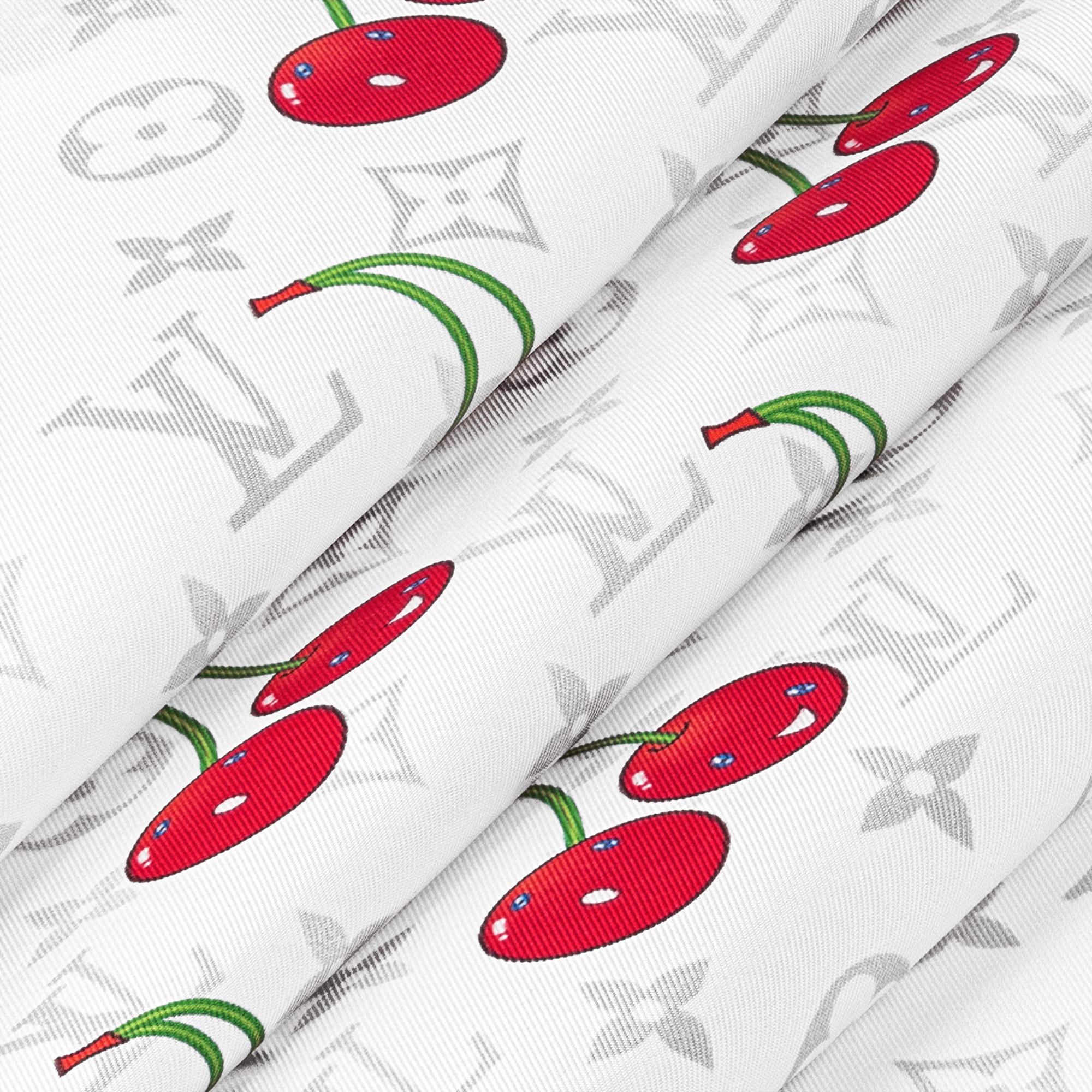 S00 Accessoires Carrés de Soie et Bandeaux LV x TM - Carré Monogram Cerise 90 | Louis Vuitton ® (Zoom produit)