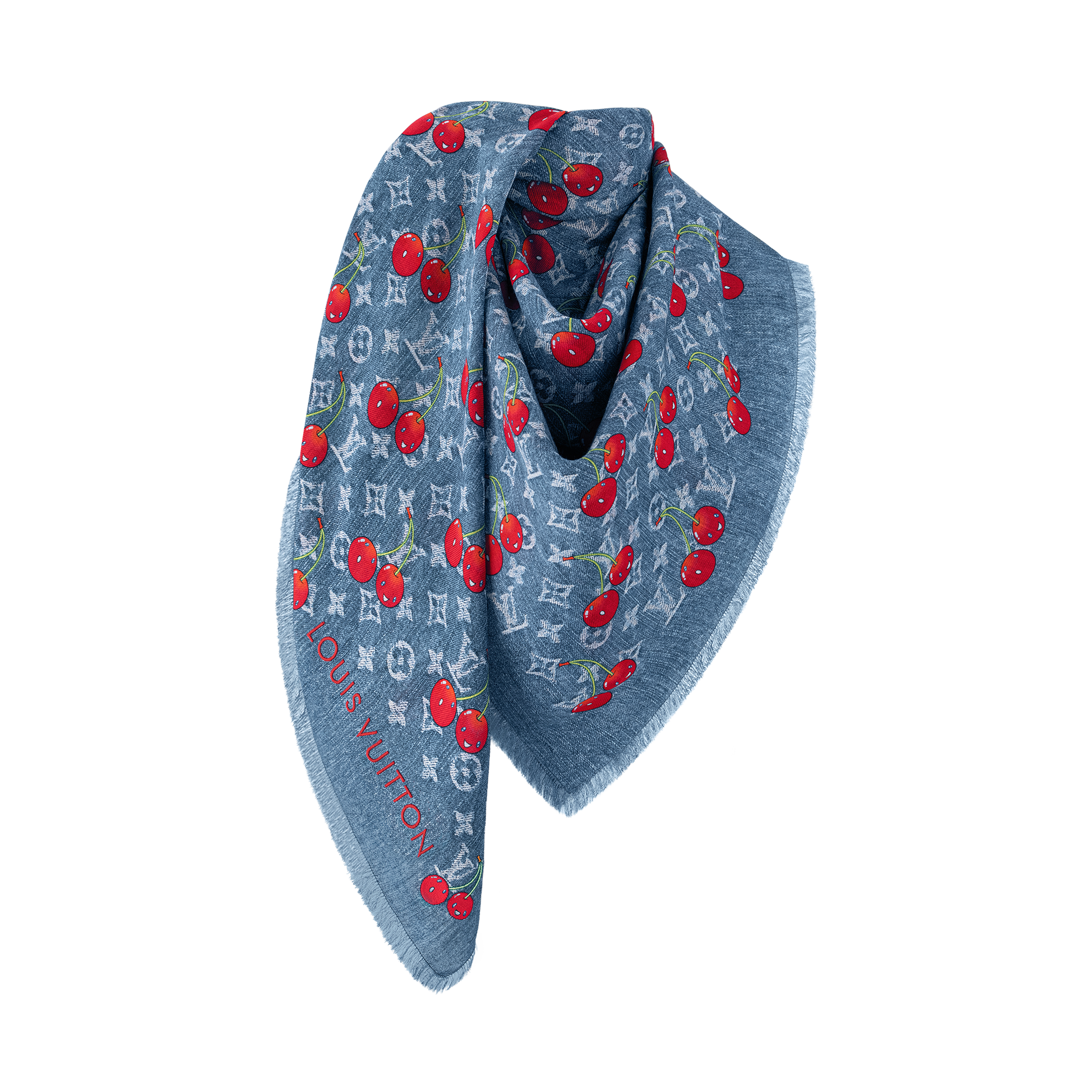 louis vuitton denim monogram shawl