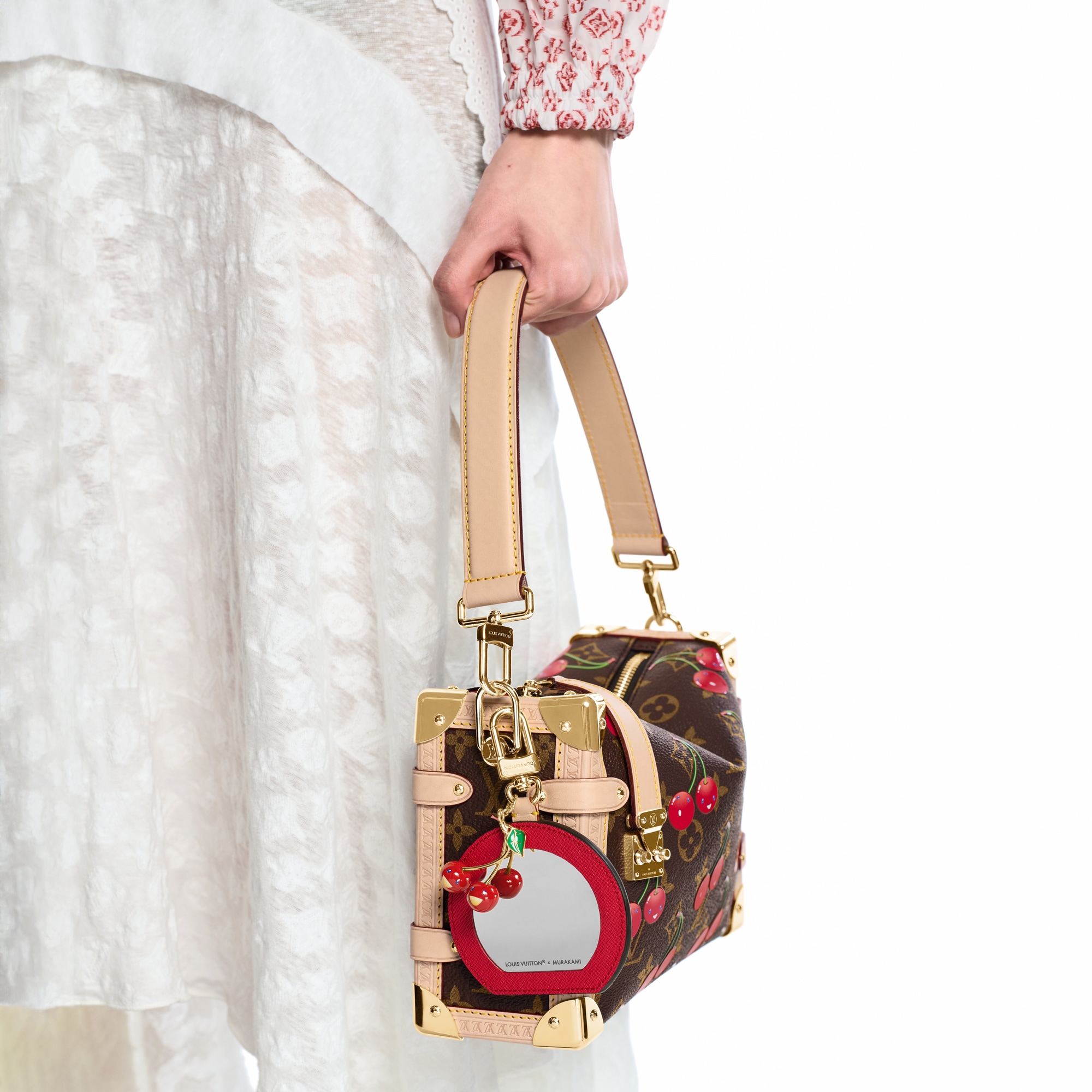 S00 Accessories Key Holders and Bag Charms LV x TM Cerise LV Mini Mirror Bag Charm | Louis Vuitton ® (Product zoom)