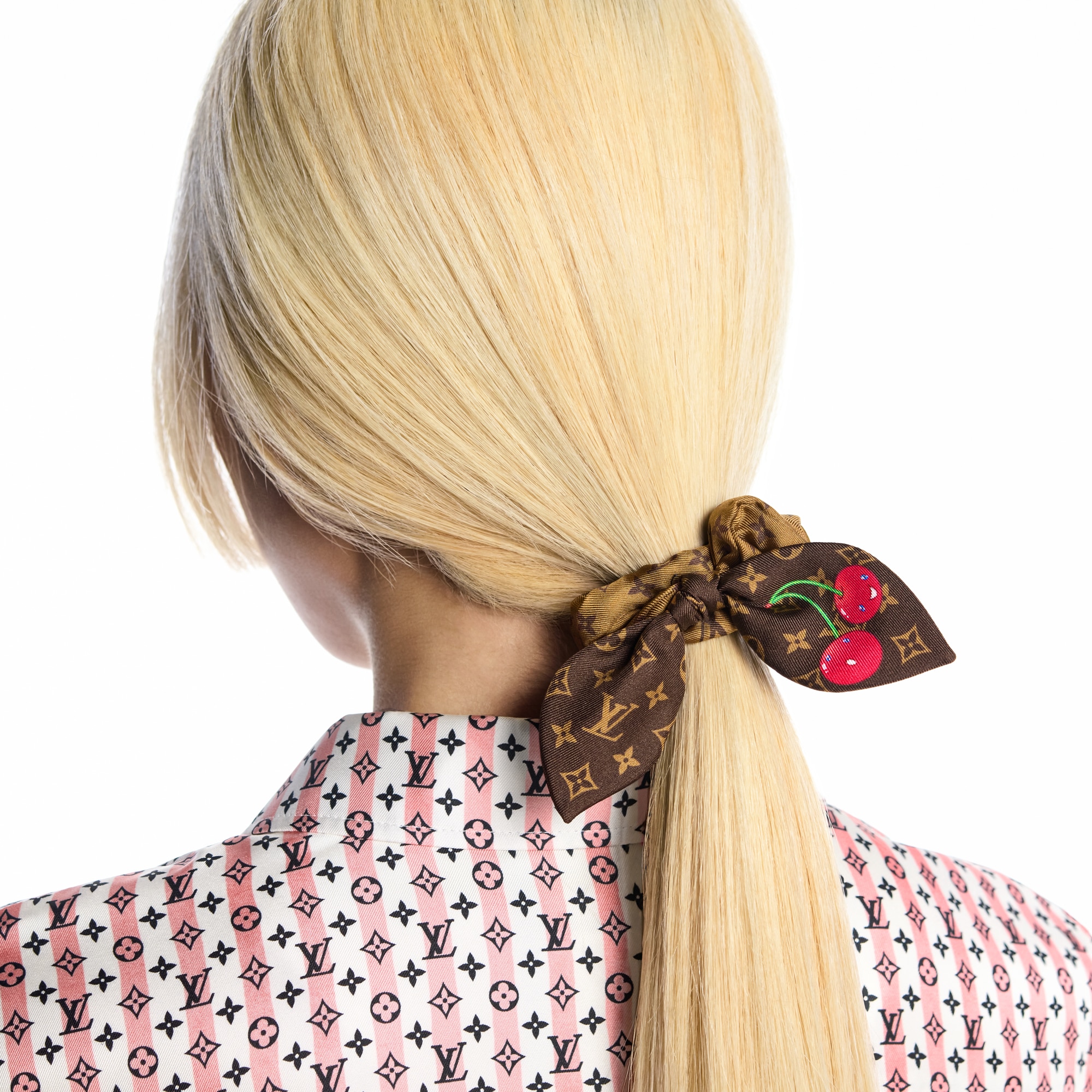 S00 Accessories Hair Accessories LV x TM Monogram Cerise Set of Scrunchies | Louis Vuitton ® (Product zoom)