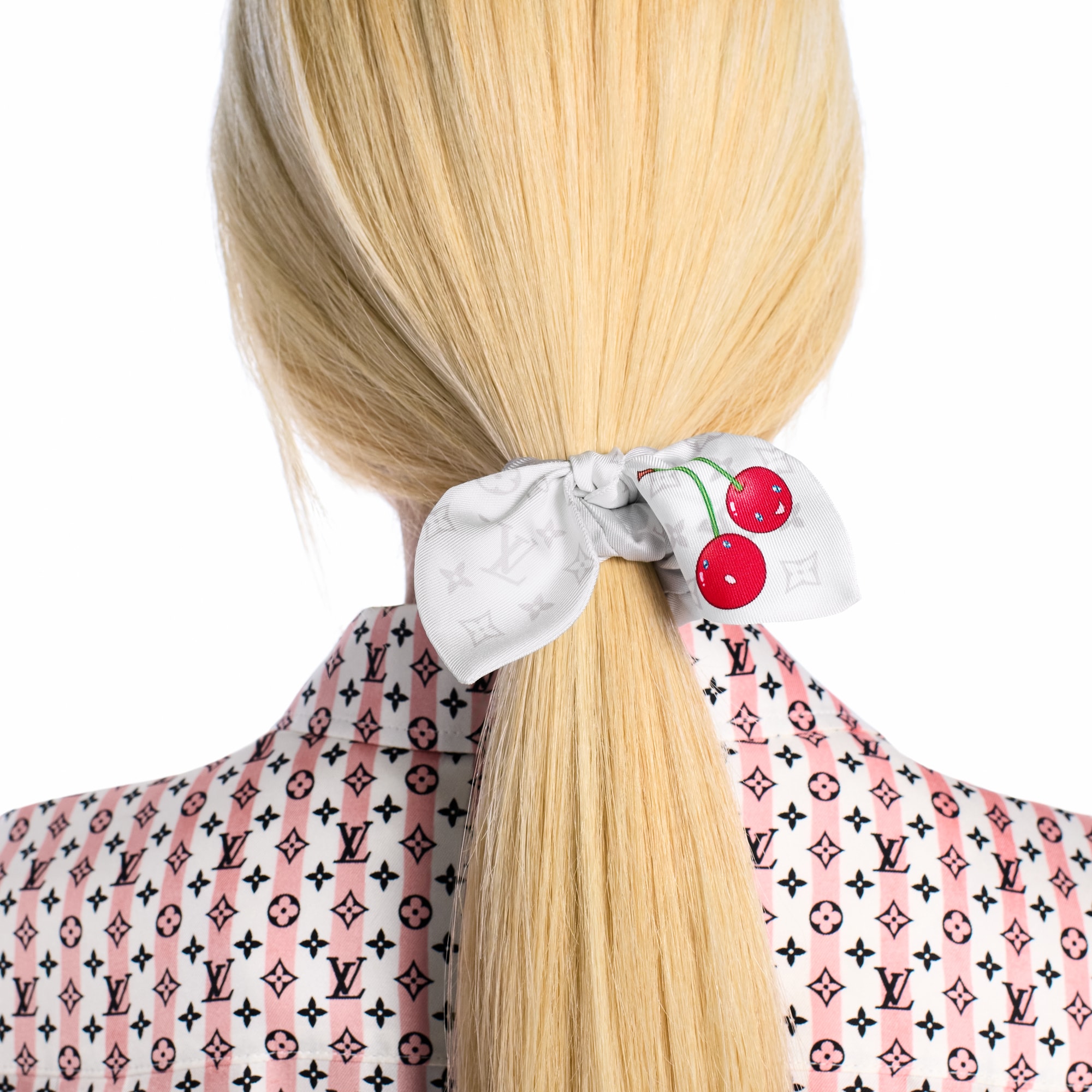 S00 Accessories Hair Accessories LV x TM Monogram Cerise Set of Scrunchies | Louis Vuitton ® (Product zoom)