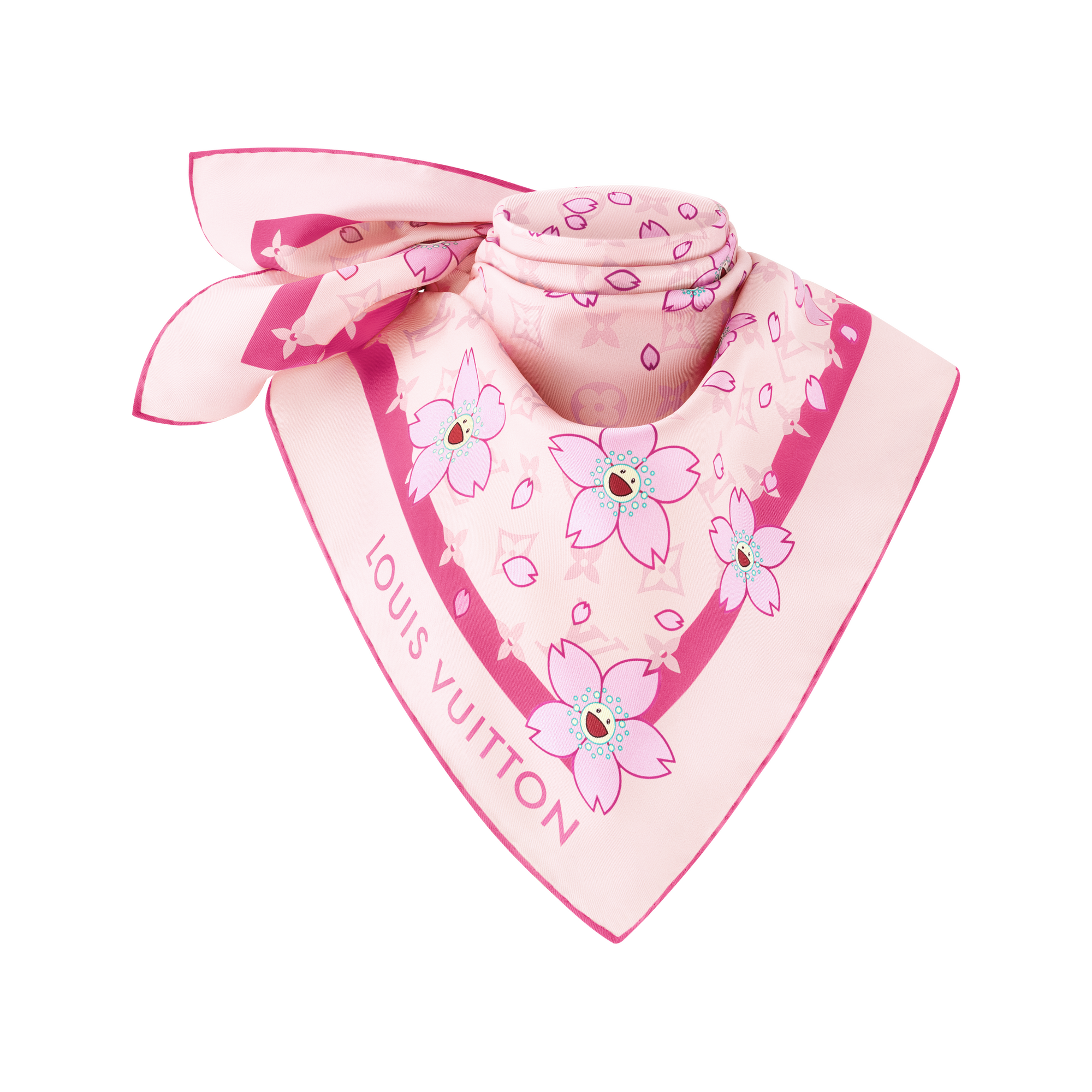 S00 Accessories Silk Squares and Bandeaus  LV x TM Monogram Cherry Blossom Square 70 | Louis Vuitton ® (Product zoom)