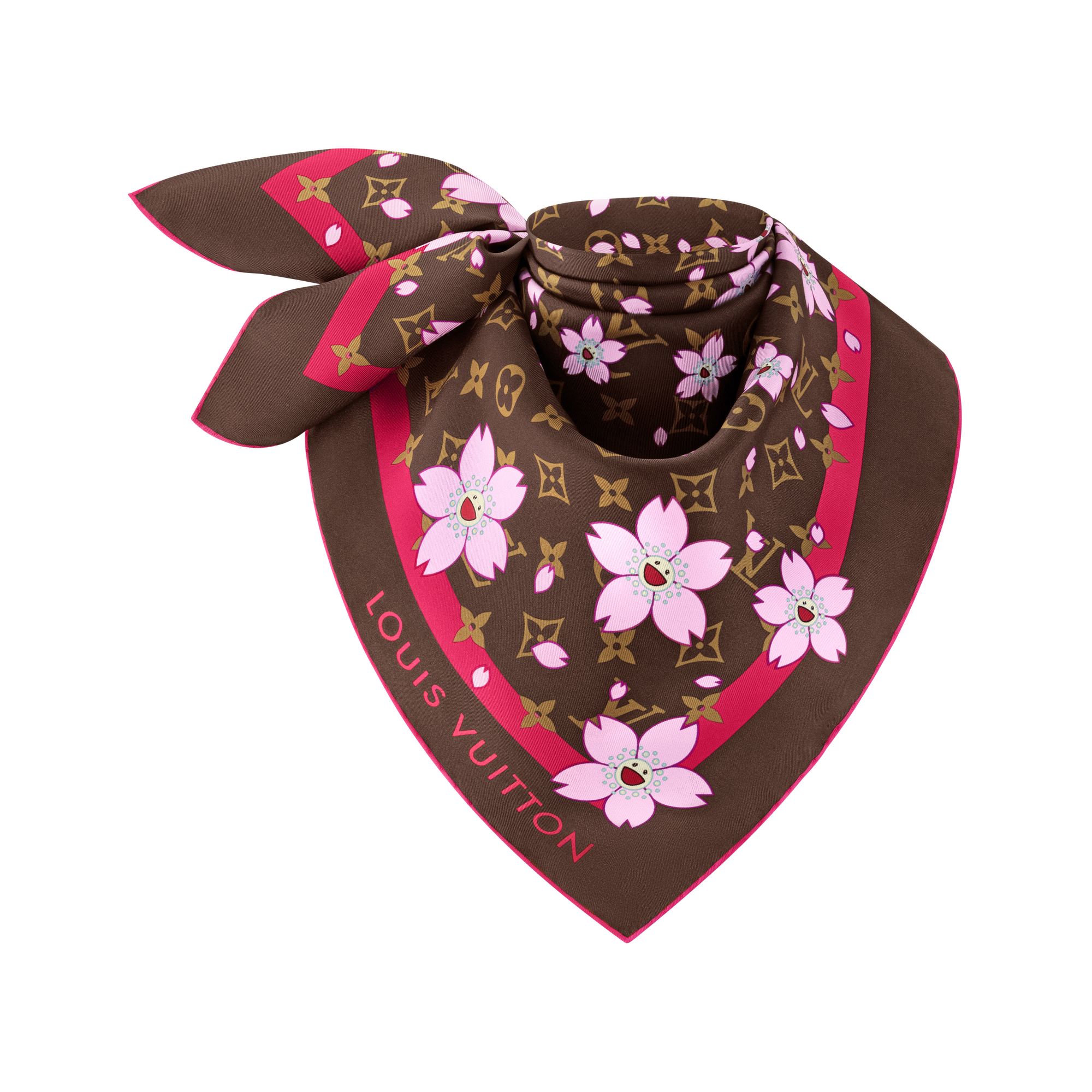 S00 Accessories Silk Squares and Bandeaus  LV x TM Monogram Cherry Blossom Square 70 | Louis Vuitton ® (Product zoom)