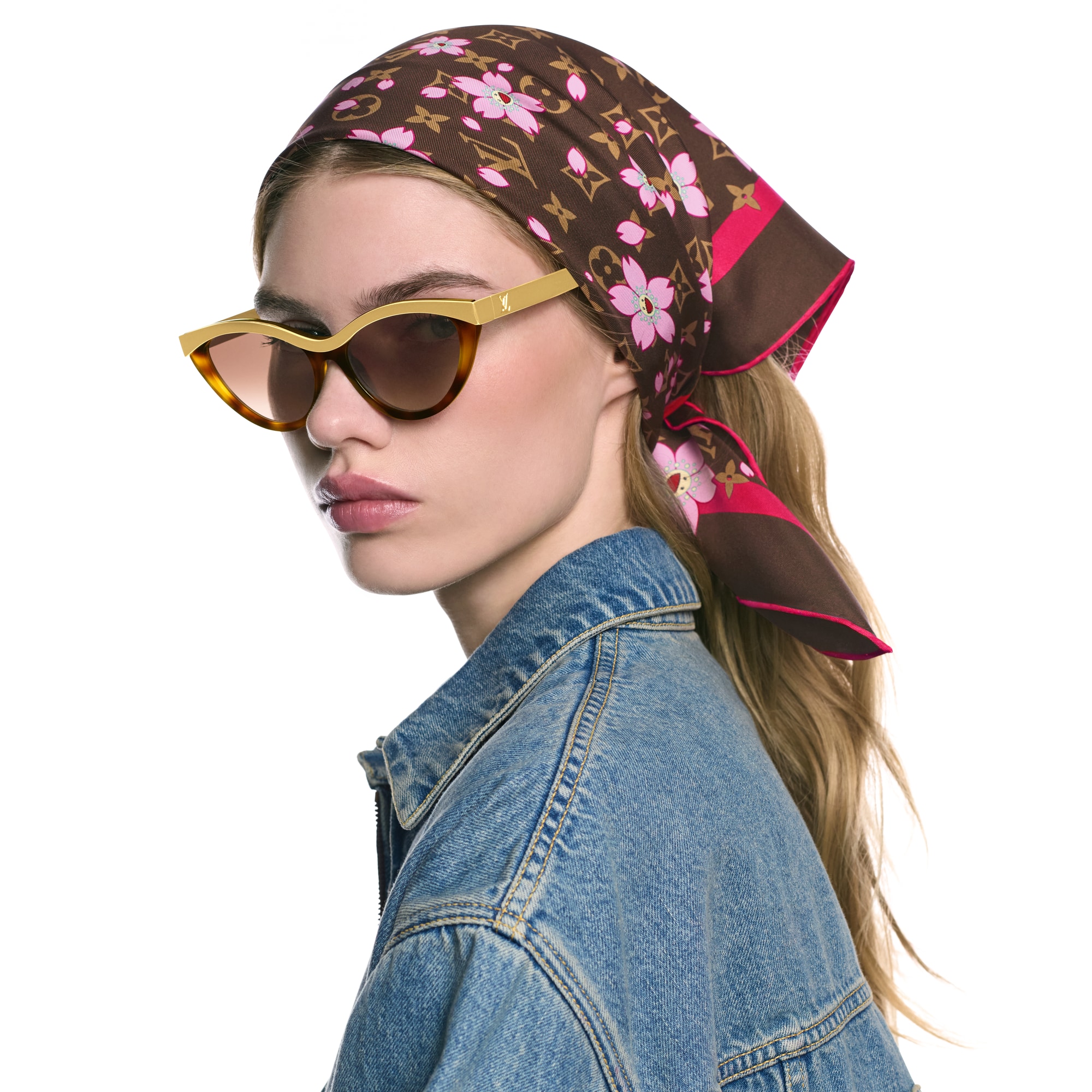 S00 Accessories Silk Squares and Bandeaus  LV x TM Monogram Cherry Blossom Square 70 | Louis Vuitton ® (Product zoom)