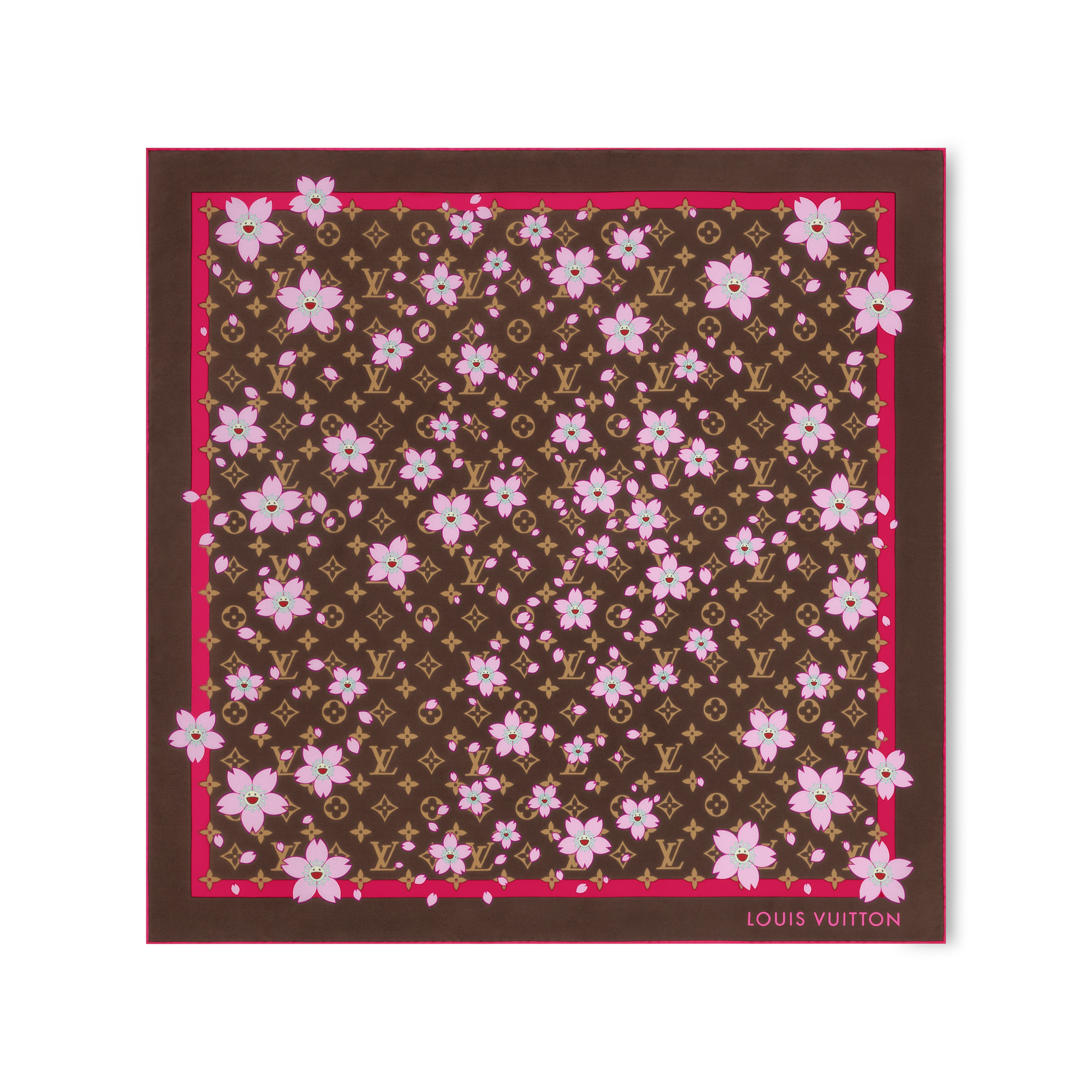 S00 Accessories Silk Squares and Bandeaus  LV x TM Monogram Cherry Blossom Square 70 | Louis Vuitton ® (Product zoom)