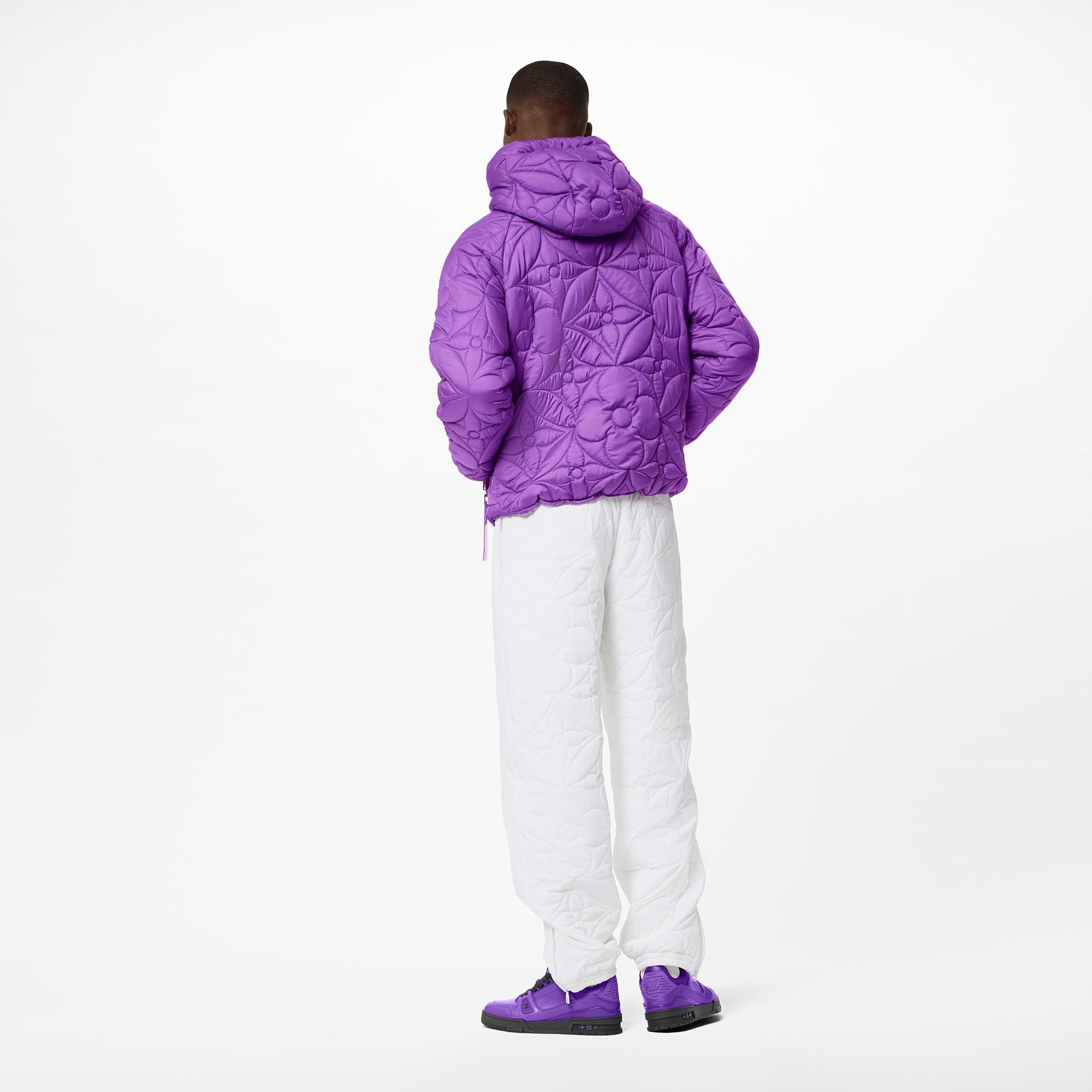 LVSE Flower Quilted Hoodie Jacket - Men 