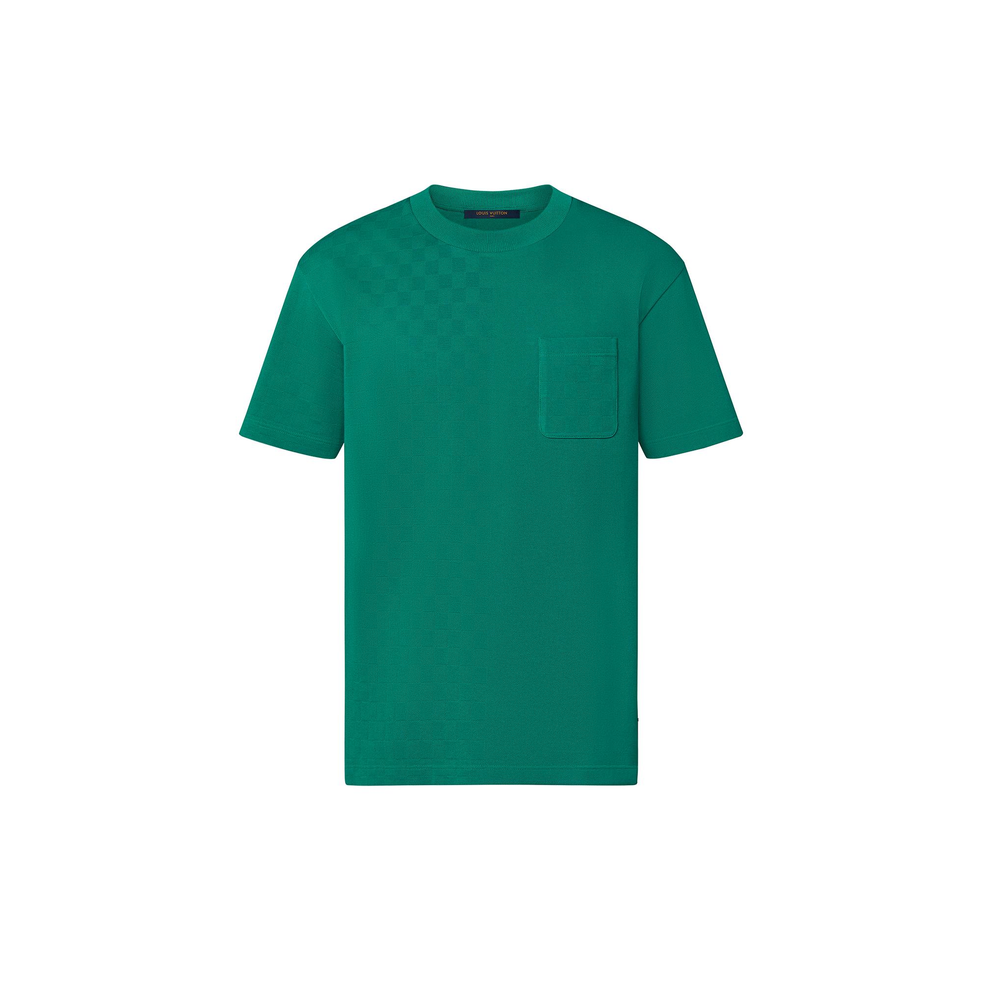 LOUIS VUITTON Lvse Half Damier Pocket T-shirt Emerald Green. Size S0
