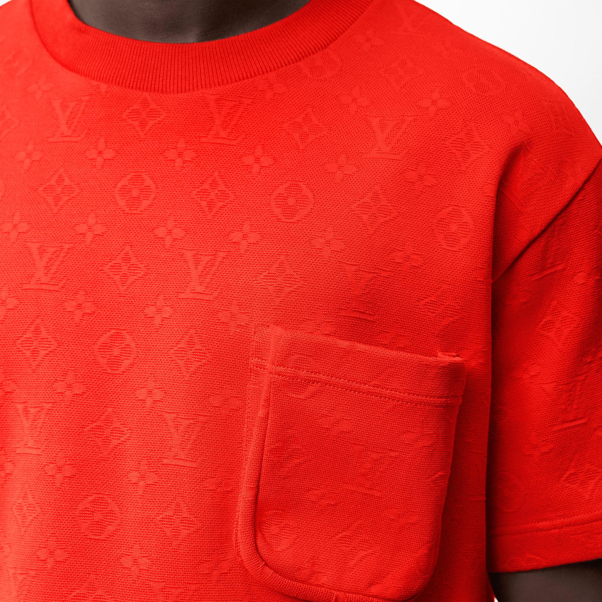 LOUIS VUITTON Lvse Signature 3d Pocket Monogram T-shirt Saffron. Size Xs