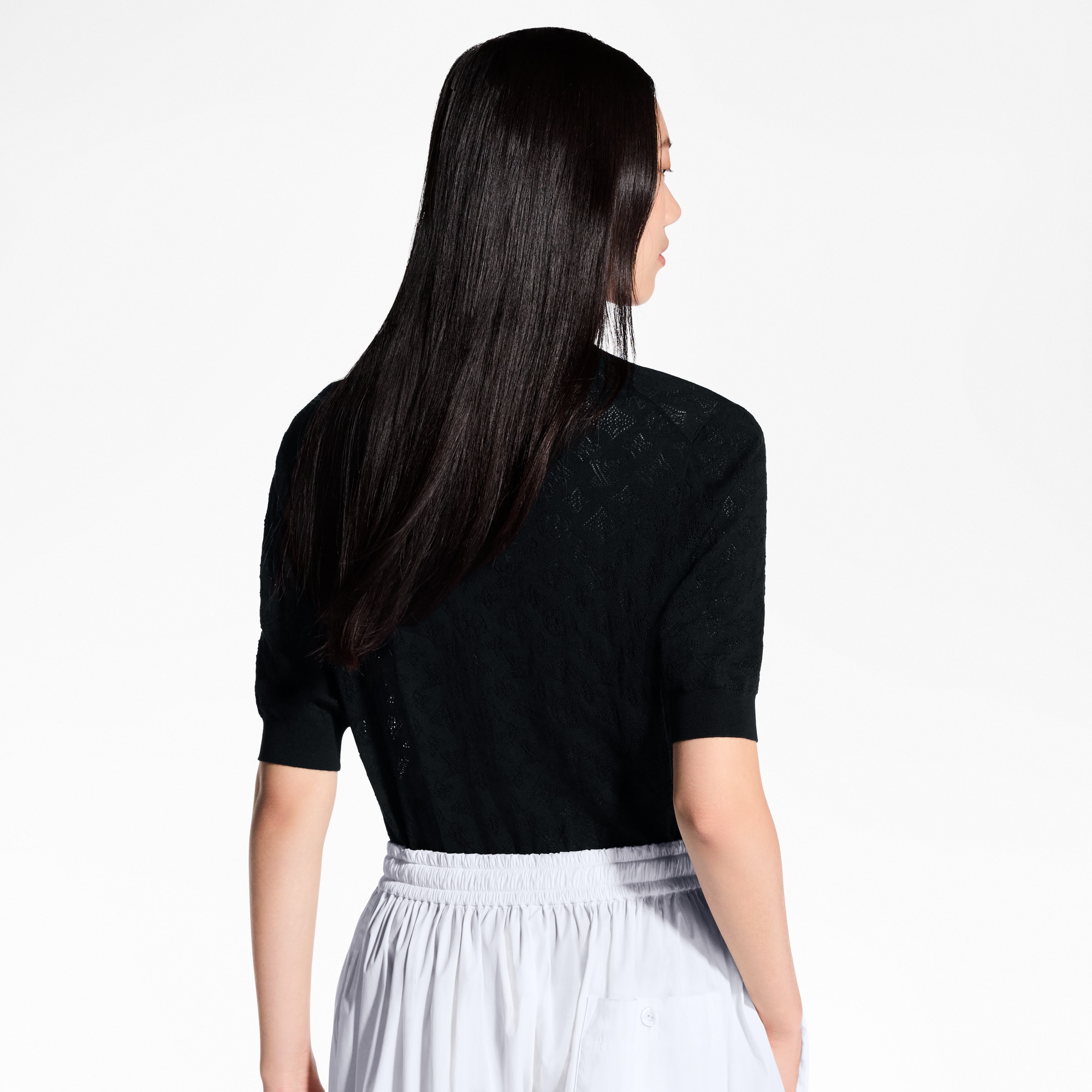  Ready-to-Wear Knitwear Mahina Monogram Short-Sleeved Cardigan | Louis Vuitton ® (Product zoom)