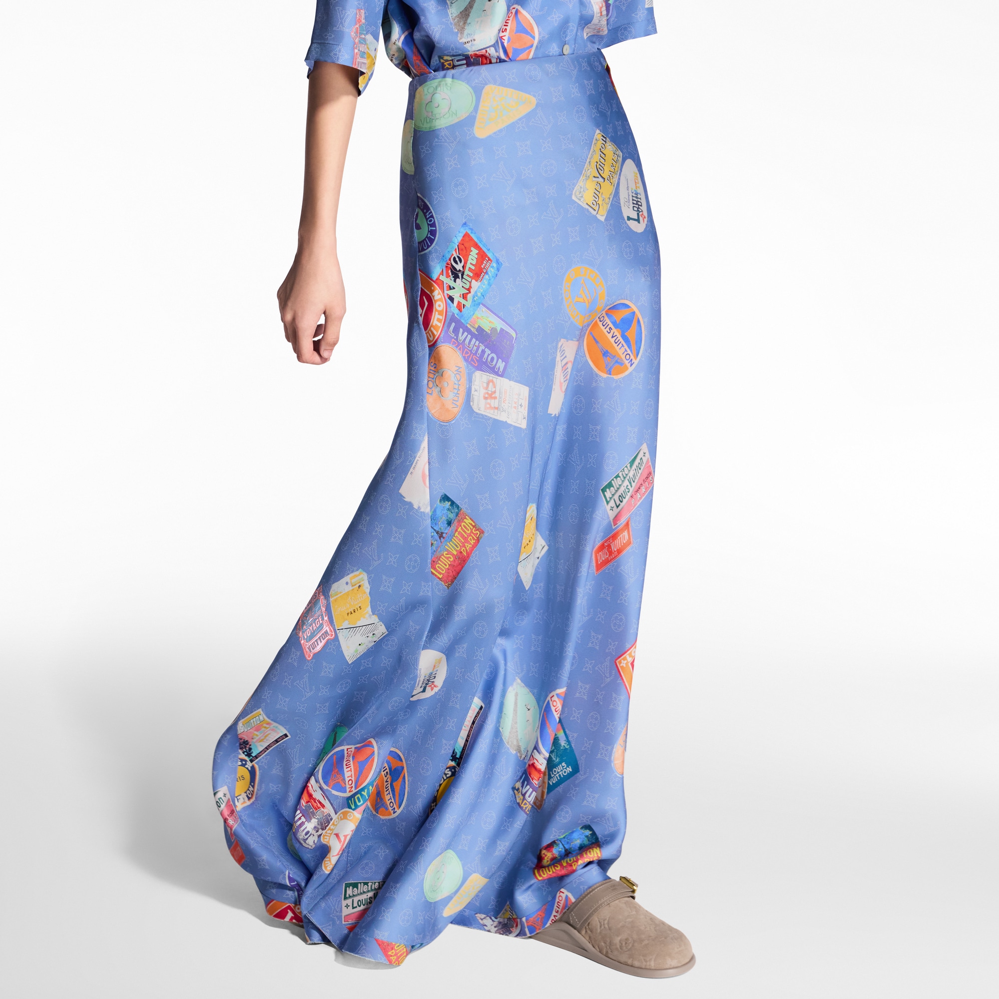  Ready-to-Wear Skirts and Shorts Mahina Patch Flared Maxi Skirt | Louis Vuitton ® (Product zoom)
