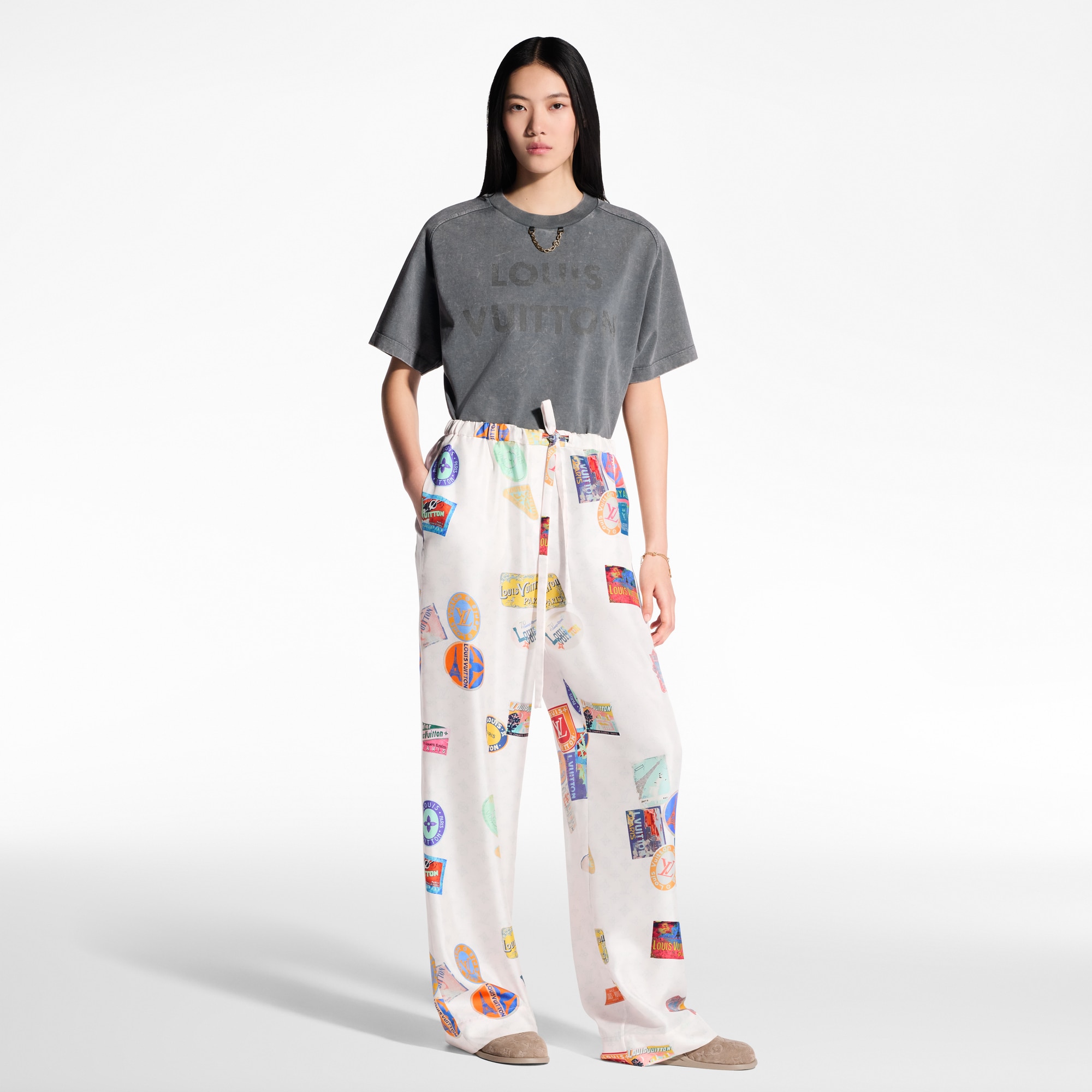  Ready-to-Wear Pants Mahina Patch Pajama Pants | Louis Vuitton ® (Product zoom)