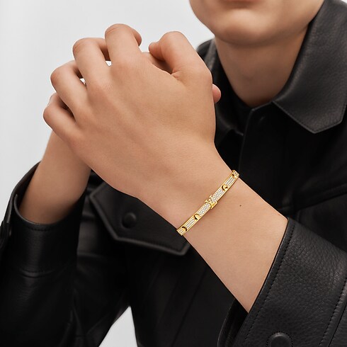 Catégories Toute la Joaillerie Manchette Empreinte, or jaune et diamants | Louis Vuitton ® (Zoom produit)