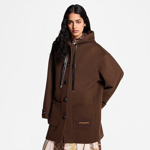 Prêt-à-Porter Manteaux et Vestes Manteau boutonné à capuche | Louis Vuitton ® (Zoom produit)