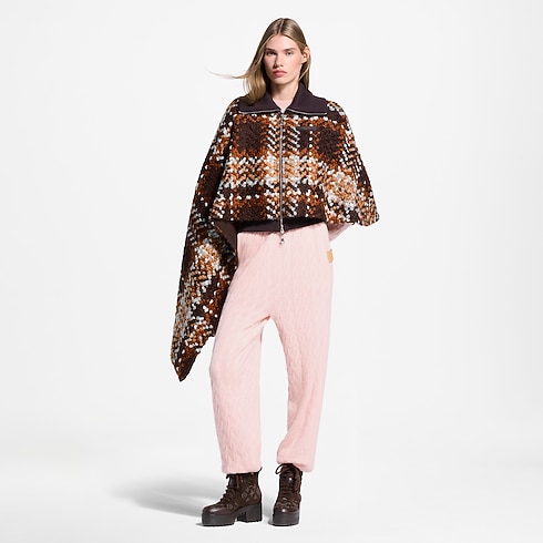 Prêt-à-Porter Manteaux et Vestes Manteau cape asymétrique en tweed tartan | Louis Vuitton ® (Zoom produit)