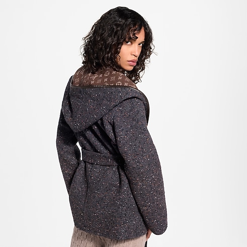 Prêt-à-Porter Manteaux et Vestes Manteau court croisé réversible à capuche | Louis Vuitton ® (Zoom produit)