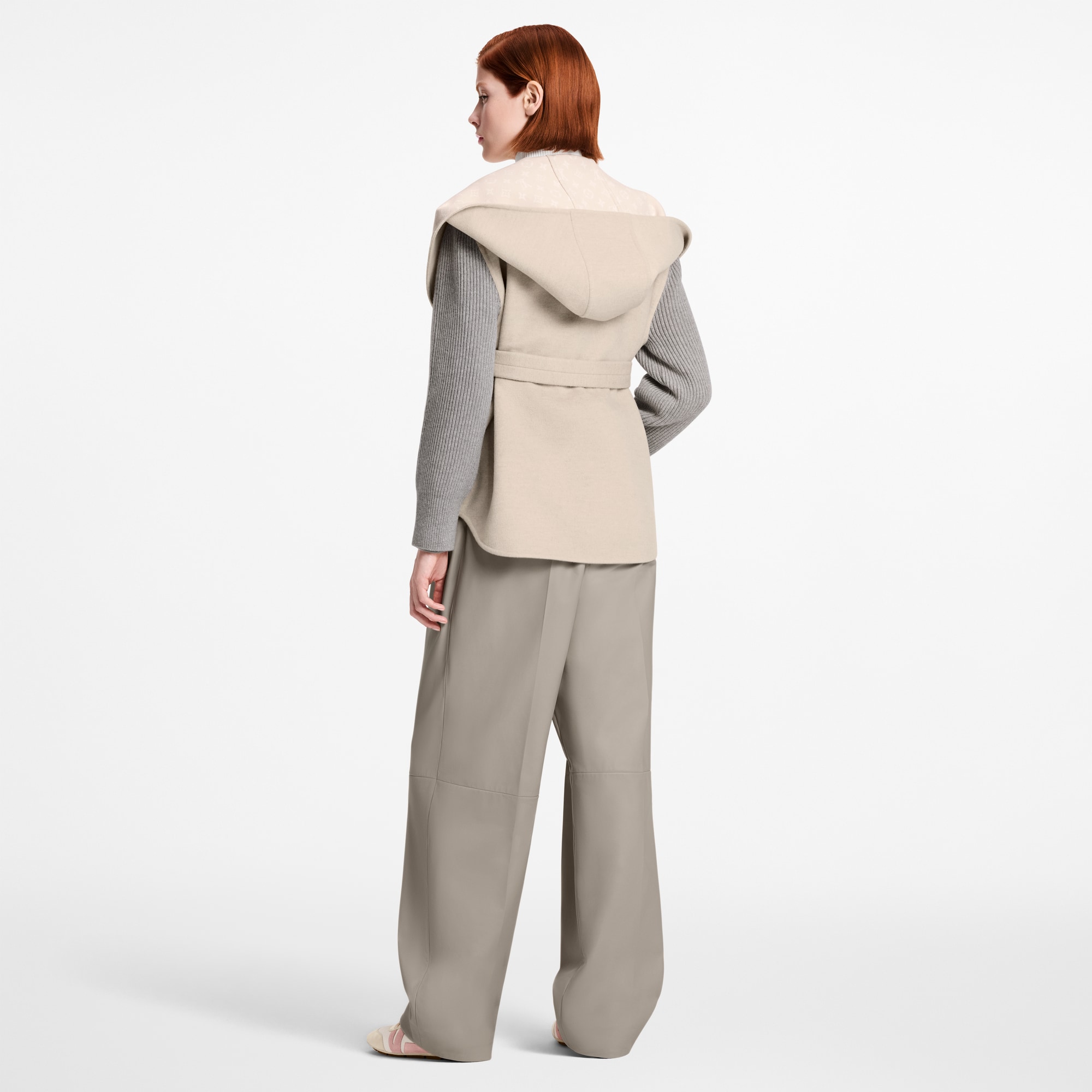 BOSS - Manteau en maille bouclette avec ceinture et col mao - Noir