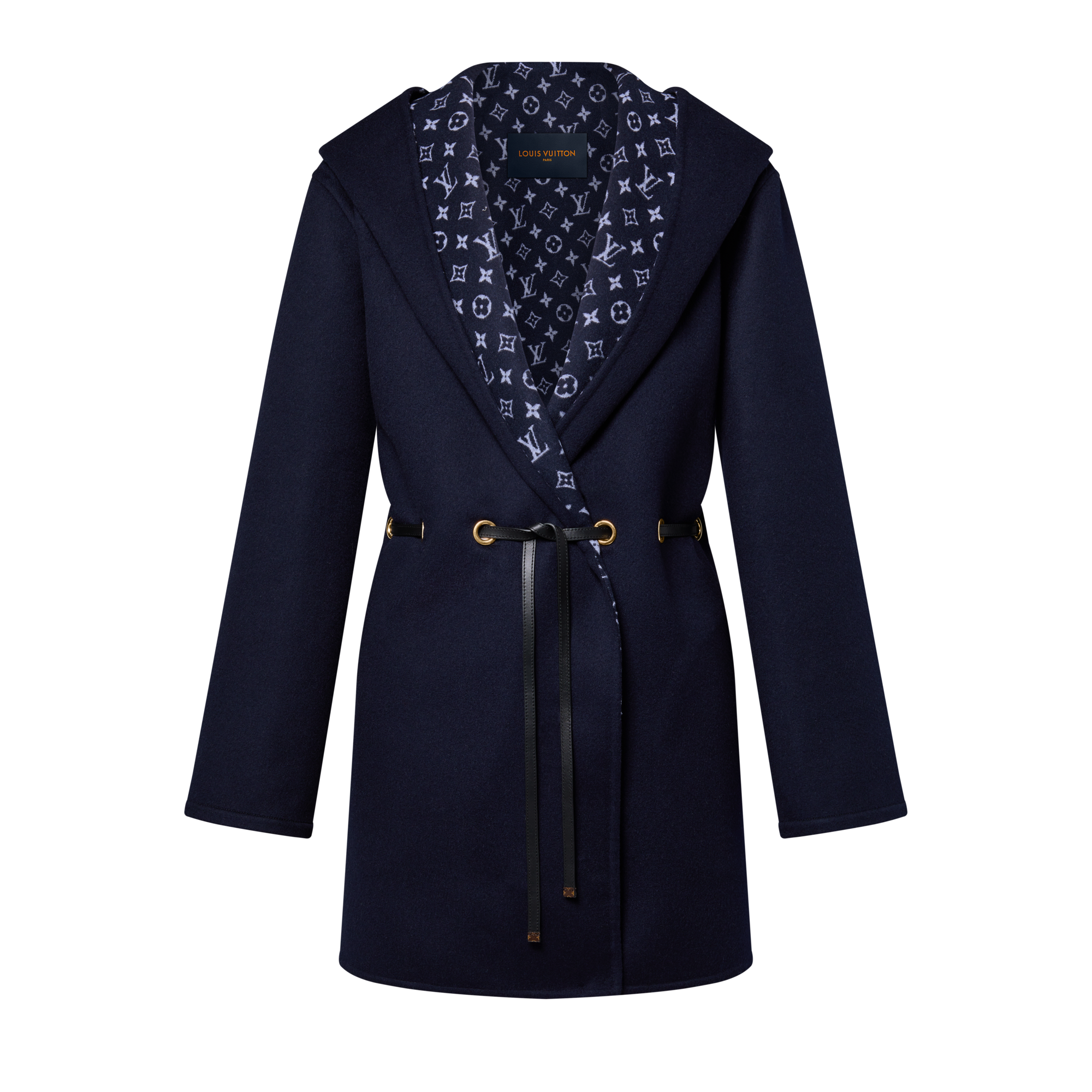 Prêt-à-Porter Manteaux et Vestes Manteau croisé à capuche et cordon | Louis Vuitton ® (Zoom produit)