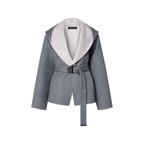 Prêt-à-Porter Manteaux et Vestes Manteau croisé court à capuche | Louis Vuitton ® (Zoom produit)