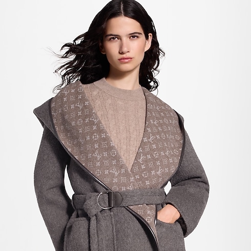 Prêt-à-Porter Manteaux et Vestes Manteau croisé réversible à capuche | Louis Vuitton ® (Zoom produit)