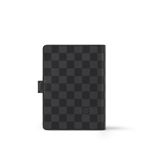 Damier Graphite Canvas Library Office and Writing Medium Ring Agenda Cover | Louis Vuitton ® (Product zoom)