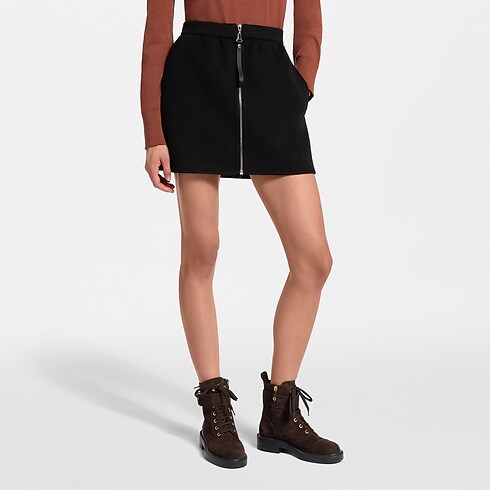Prêt-à-Porter Jupes et Shorts Mini-jupe à fermeture éclair sur le devant | Louis Vuitton ® (Zoom produit)