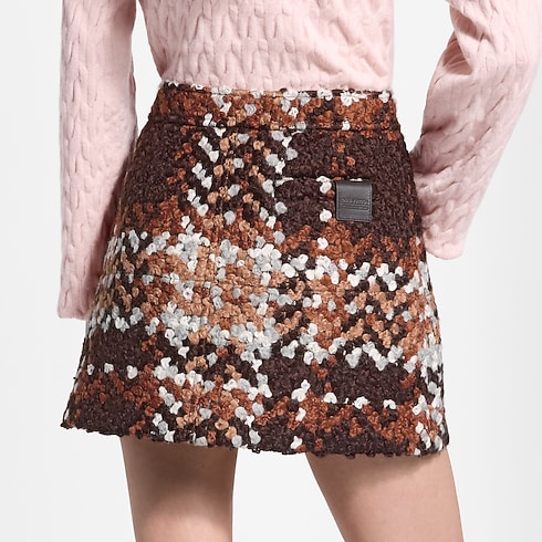 Prêt-à-Porter Nouveautes Pret-a-Porter Mini-jupe en tweed tartan | Louis Vuitton ® (Zoom produit)