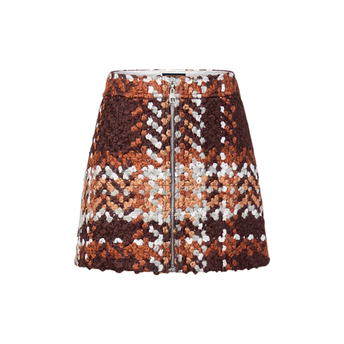 Prêt-à-Porter Nouveautes Pret-a-Porter Mini-jupe en tweed tartan | Louis Vuitton ® (Zoom produit)