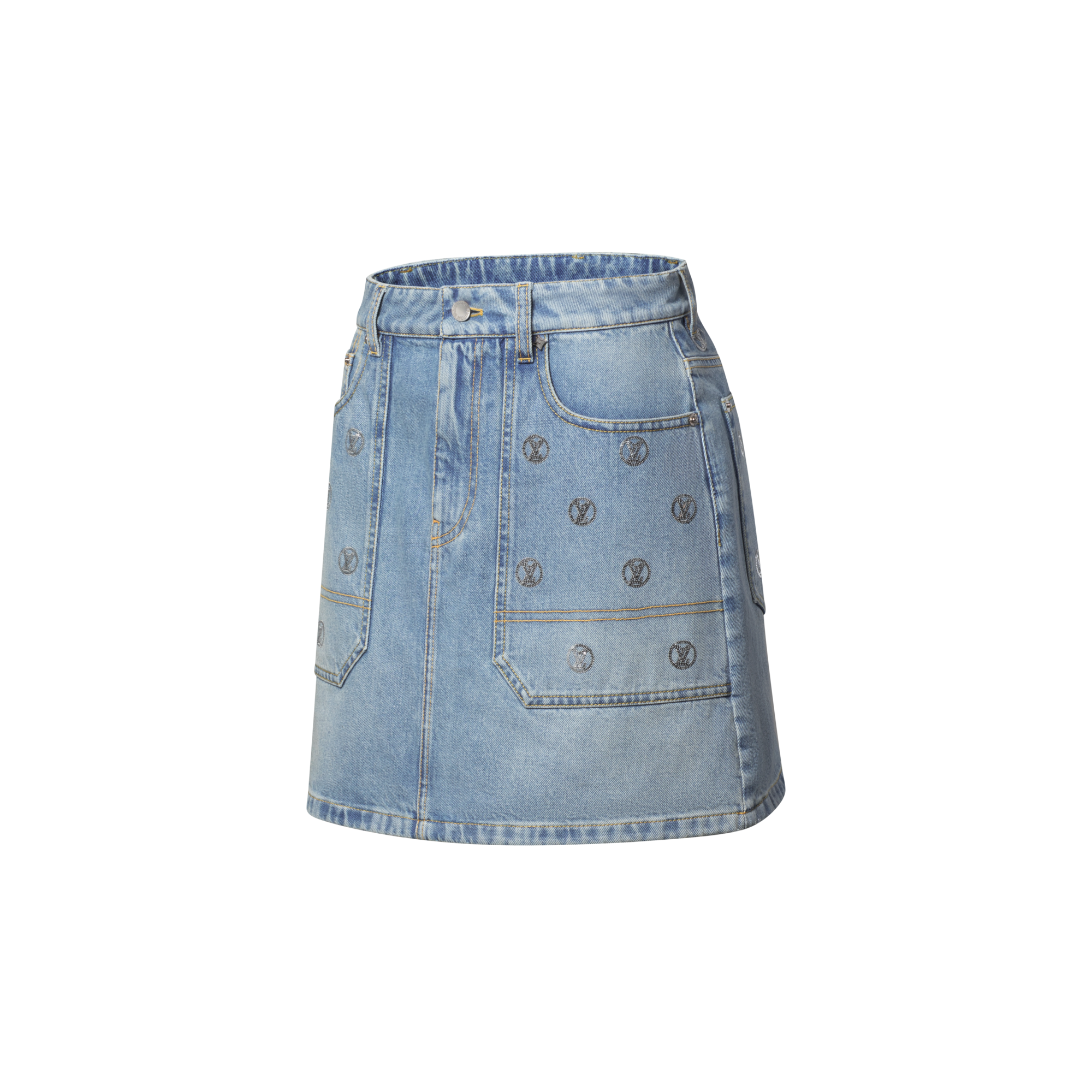  Prêt-à-Porter Jupes et Shorts Mini-jupe LV en denim à sequins | Louis Vuitton ® (Zoom produit)