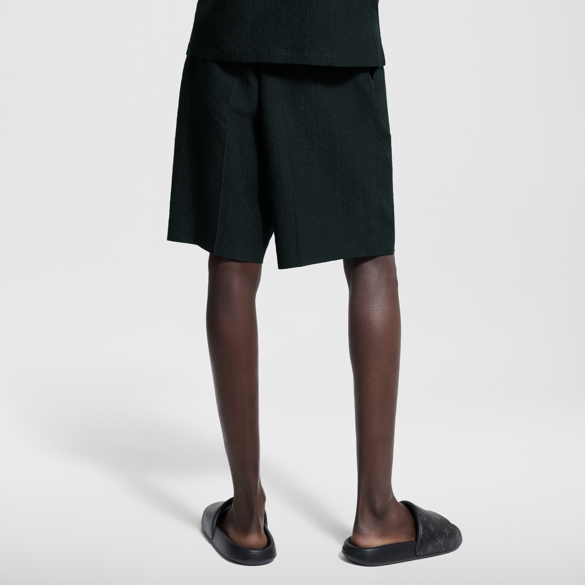  Ready-to-Wear Pants Mini Monogram Silk-Cotton Blend Tailored Shorts | Louis Vuitton ® (Product zoom)