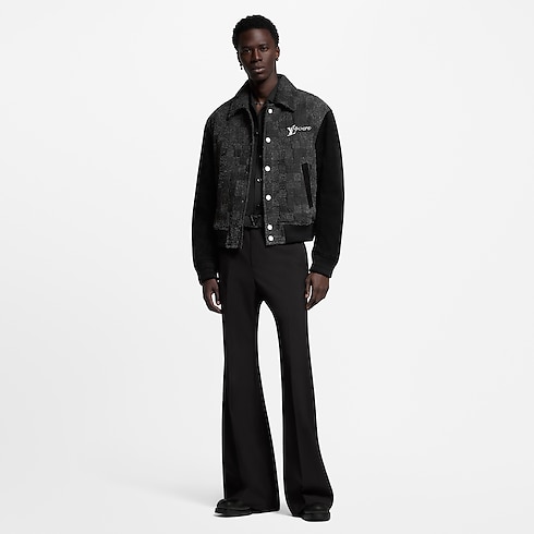 Ready-to-Wear Coats and Outerwear Mix Leather Varsity Blouson | Louis Vuitton ® (Product zoom)