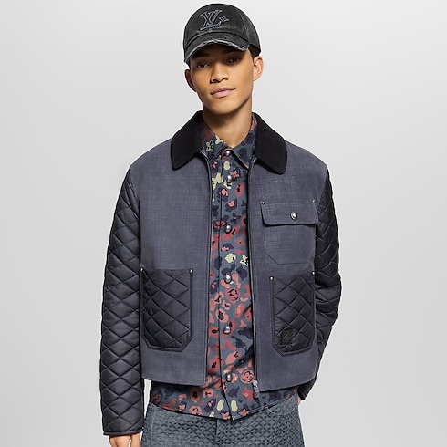 Ready-to-Wear Coats and Outerwear Mix Leather Workwear Blouson | Louis Vuitton ® (Product zoom)