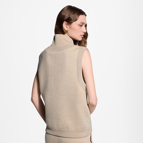 Ready-to-Wear Knitwear Monogram Accent Half-Zip Top | Louis Vuitton ® (Product zoom)