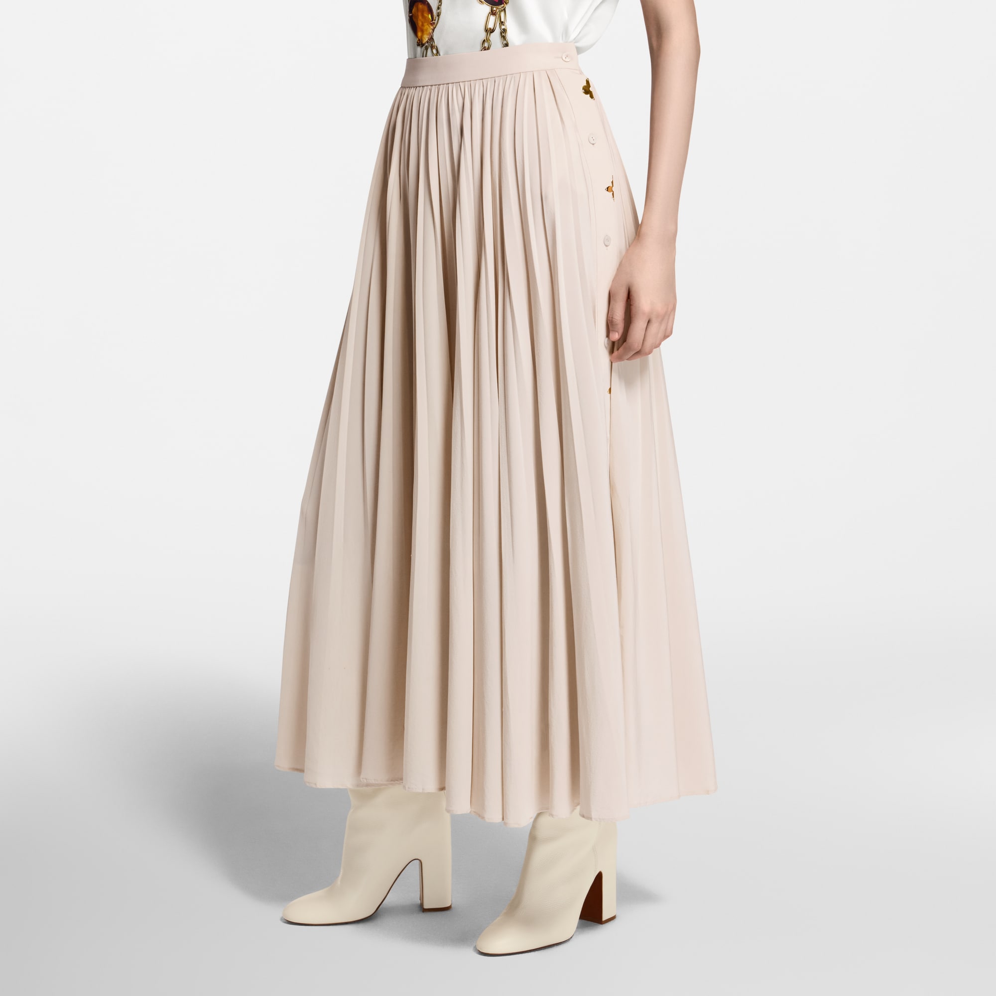  Ready-to-Wear Skirts and Shorts Monogram Accent Pleated Skirt | Louis Vuitton ® (Product zoom)