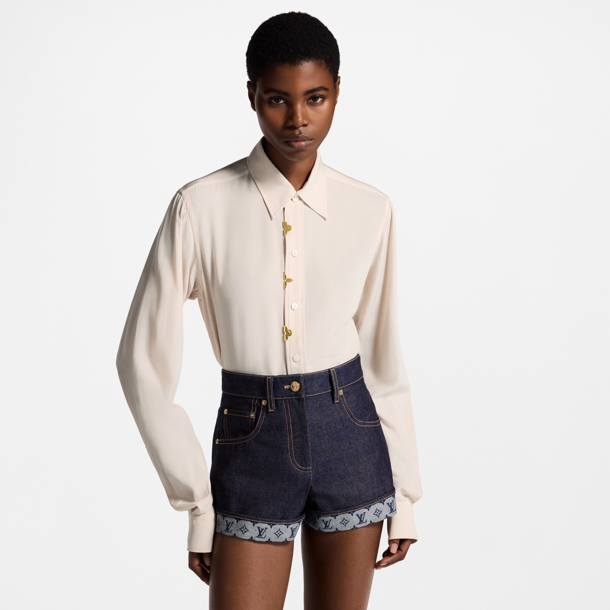  Ready-to-Wear Tops Monogram Accent Shirt | Louis Vuitton ® (Product zoom)