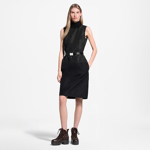 Ready-to-Wear Dresses Monogram Accent Taffeta Dress | Louis Vuitton ® (Product zoom)