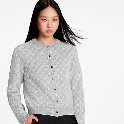 Discontinued Product Obs 10 Monogram Brushed Knit Cardigan | Louis Vuitton ® (Product zoom)