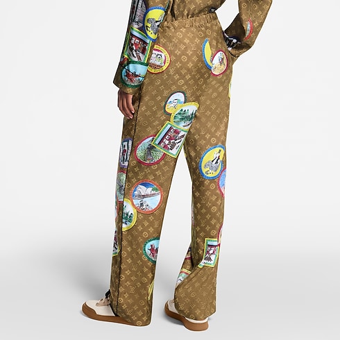 Ready-to-Wear Pants Monogram Cat Stamp Pajama Pants | Louis Vuitton ® (Product zoom)