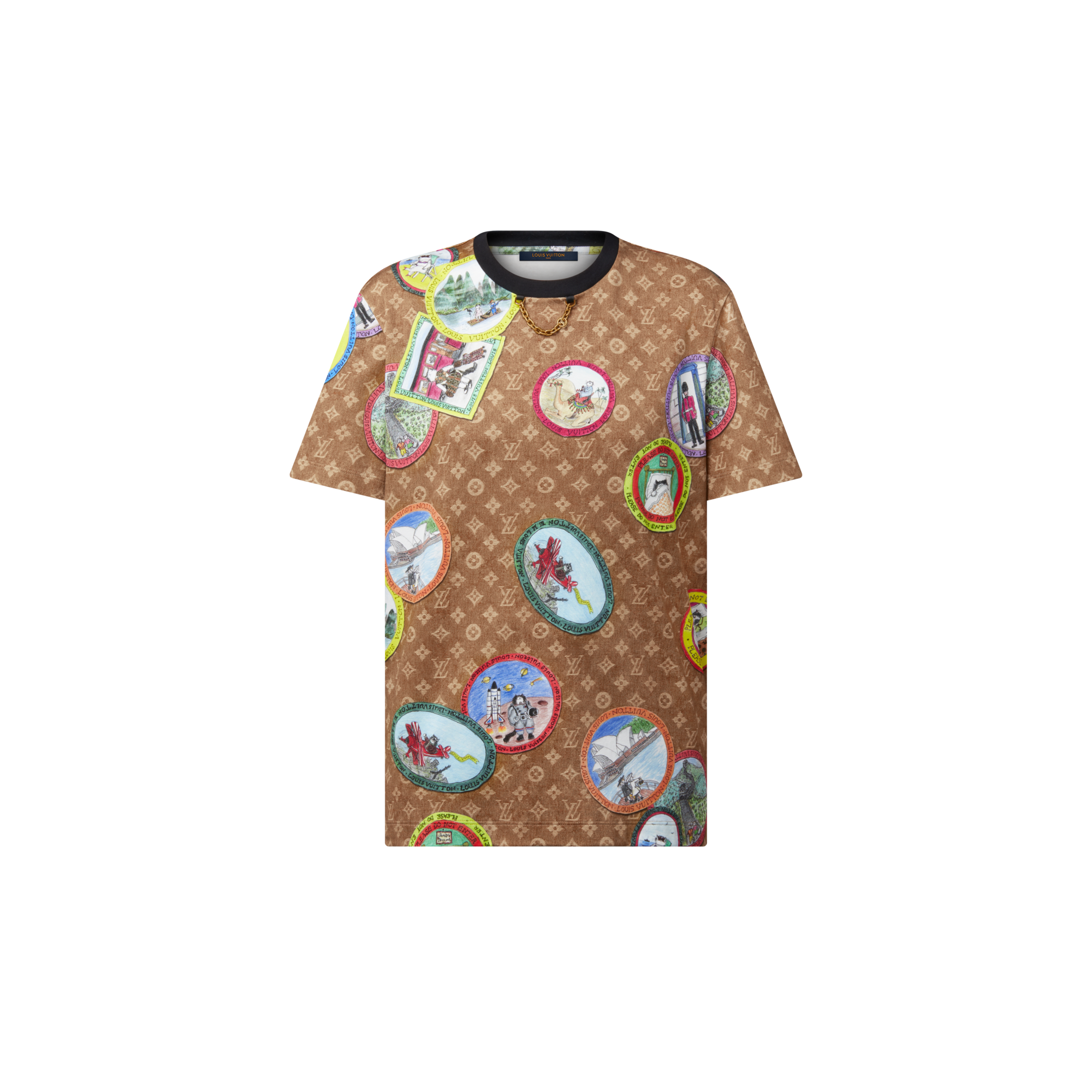  Ready-to-Wear Tops Monogram Cat Stamp T-Shirt | Louis Vuitton ® (Product zoom)