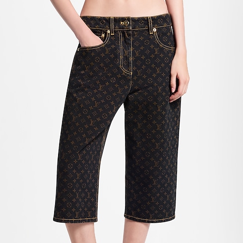 Ready-to-Wear Skirts and Shorts Monogram Denim Bermuda Shorts | Louis Vuitton ® (Product zoom)