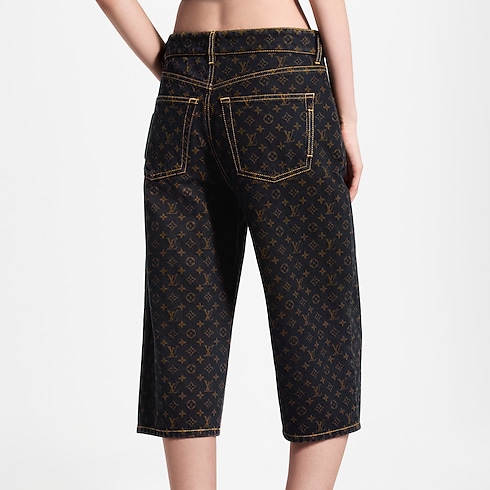Ready-to-Wear Skirts and Shorts Monogram Denim Bermuda Shorts | Louis Vuitton ® (Product zoom)