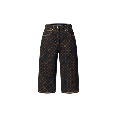 Ready-to-Wear Skirts and Shorts Monogram Denim Bermuda Shorts | Louis Vuitton ® (Product zoom)