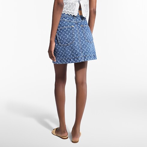 Ready-to-Wear Skirts and Shorts Monogram Denim Mini Skirt | Louis Vuitton ® (Product zoom)